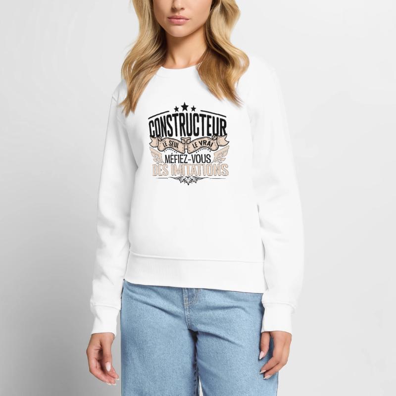 Constructeur cadeau Constructeur le vrai Construct Pull Premium bio Femme