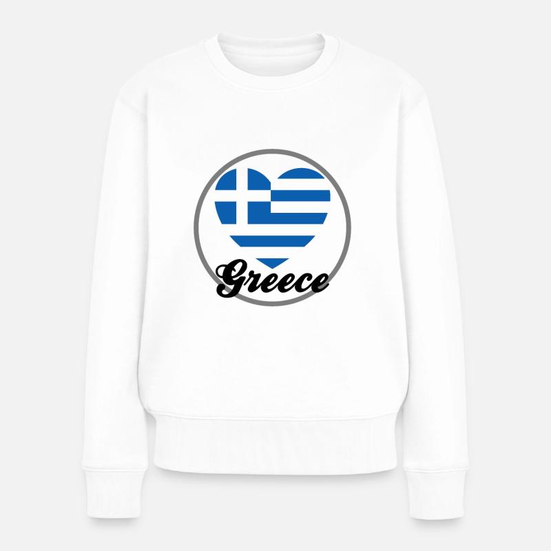 Lustiger Griechischer Spruch Griechenland Geschenk - Frauen Premium Bio Pullover - Weiß