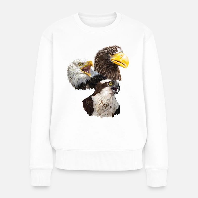Oiseaux de proie - Pull Premium bio Femme - blanc