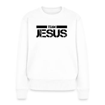 Team Jesus Christian Religion Christ Jesus - Frauen Premium Bio Pullover - Weiß - Vorne - Julia (174cm)