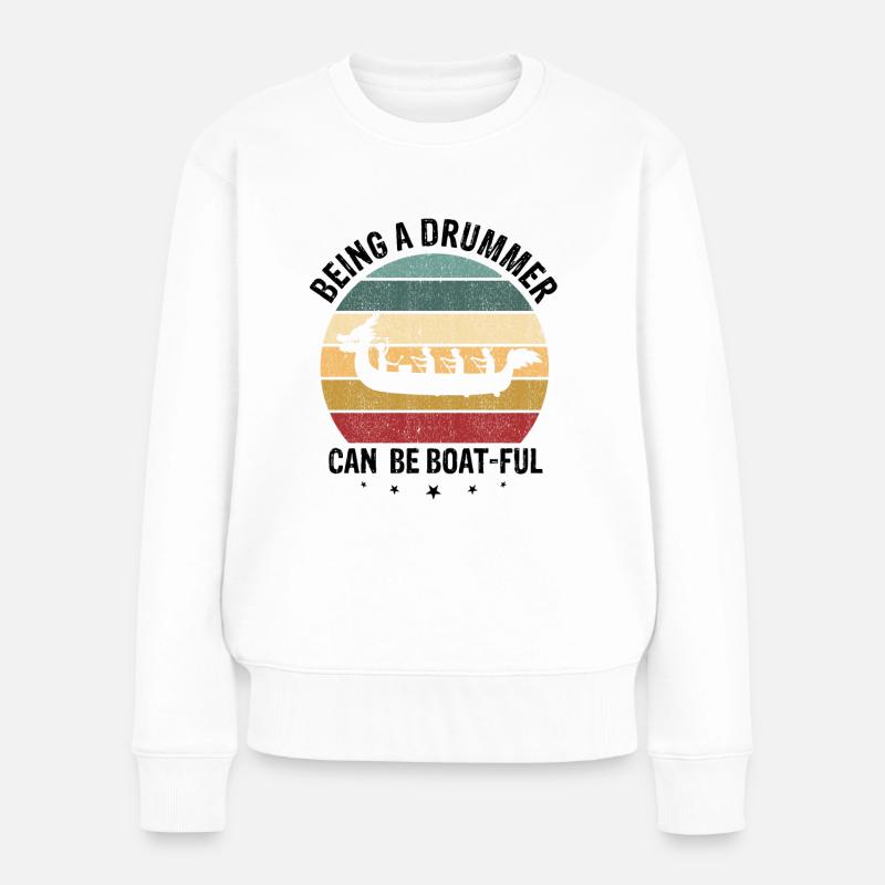 Drachenboot Trainer und Drachenboot - Frauen Premium Bio Pullover - Weiß