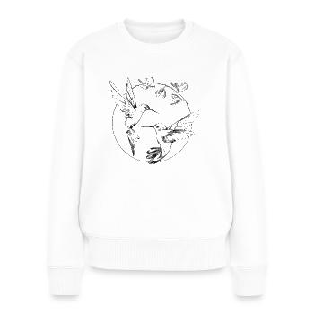 Hummingbirds - Women's Premium Organic Jumper - white - Front - Julia (174cm)