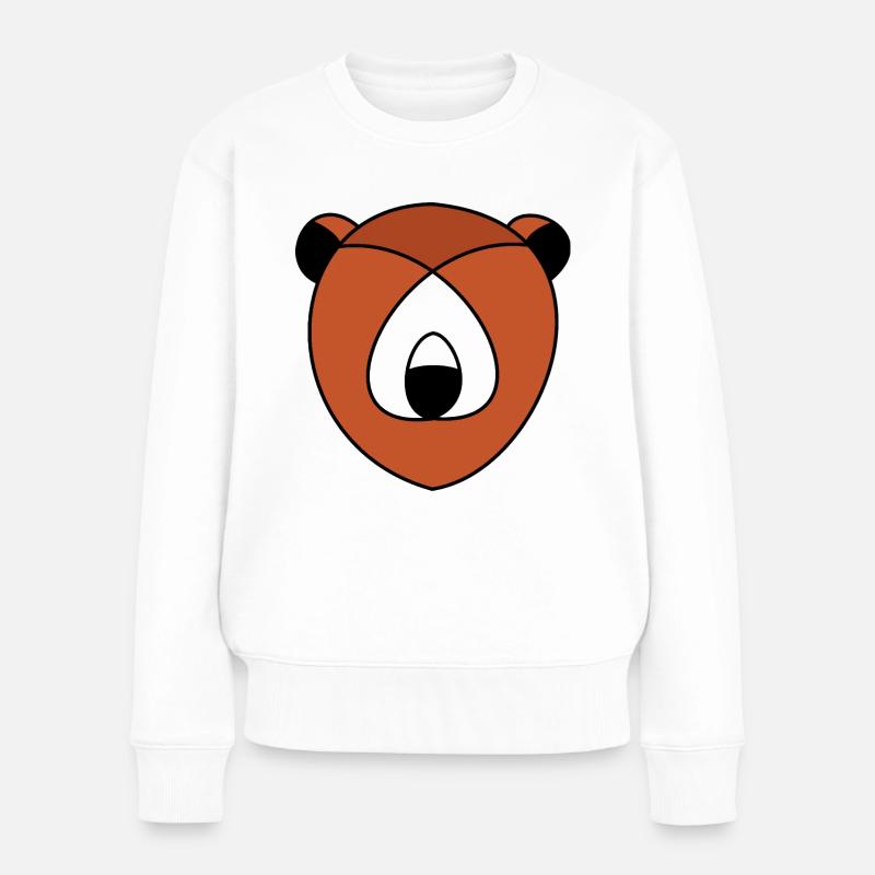 Bär Wald Bärchen - Frauen Premium Bio Pullover - Weiß