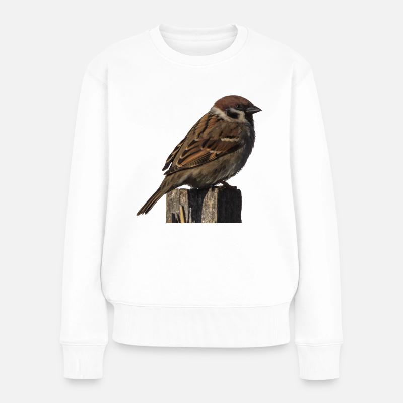 spatz - Frauen Premium Bio Pullover - Weiß