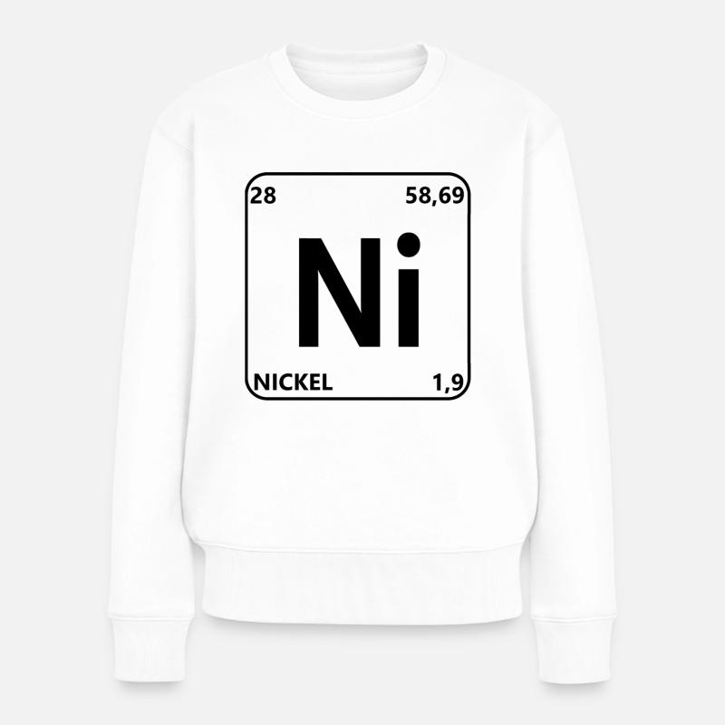 Nickel - Frauen Premium Bio Pullover - Weiß