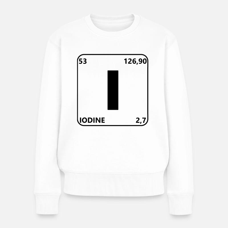 Iod - Frauen Premium Bio Pullover - Weiß