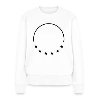 Stars Frame Design - Frauen Premium Bio Pullover - Weiß - Vorne - Julia (174cm)
