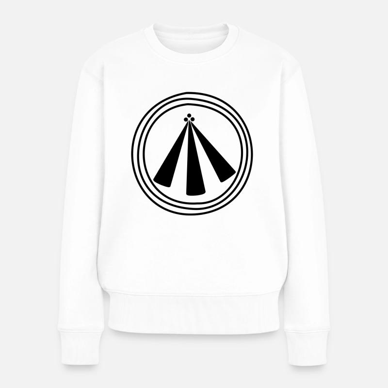 Symbole celtique Triskele noeud - Pull Premium bio Femme - blanc