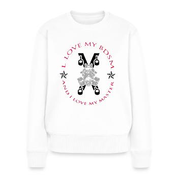 Master - Frauen Premium Bio Pullover - Weiß - Vorne - Julia (174cm)
