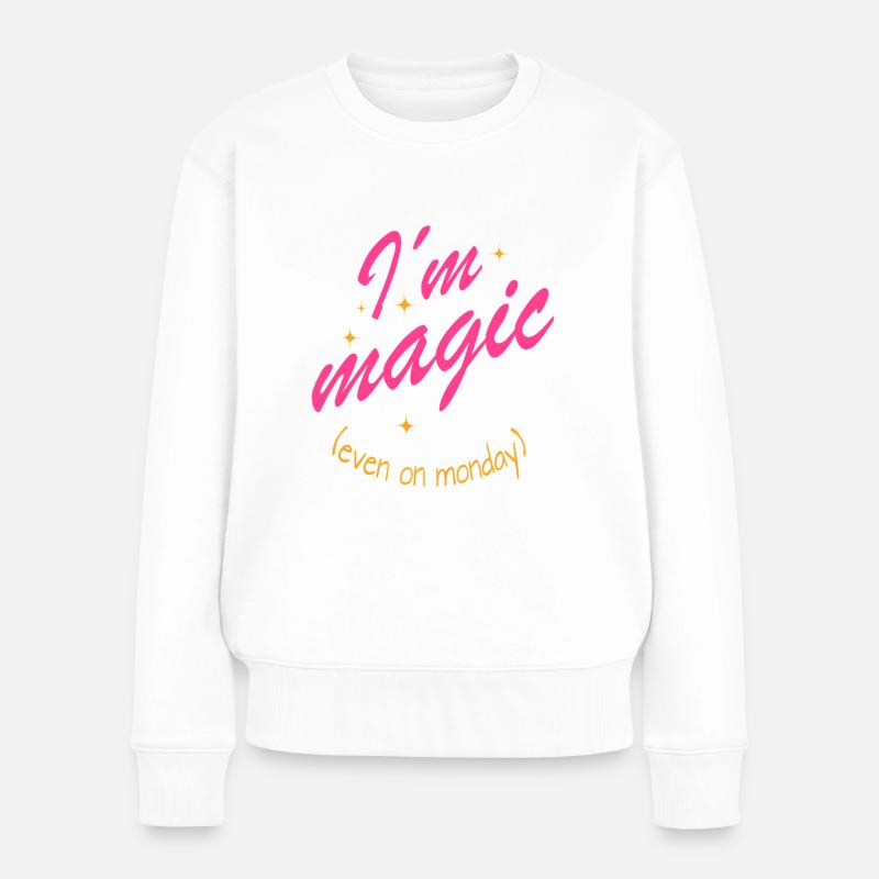 MAGISCH - Frauen Premium Bio Pullover - Weiß