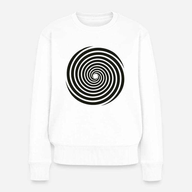 spirale1farbe - Frauen Premium Bio Pullover - Weiß