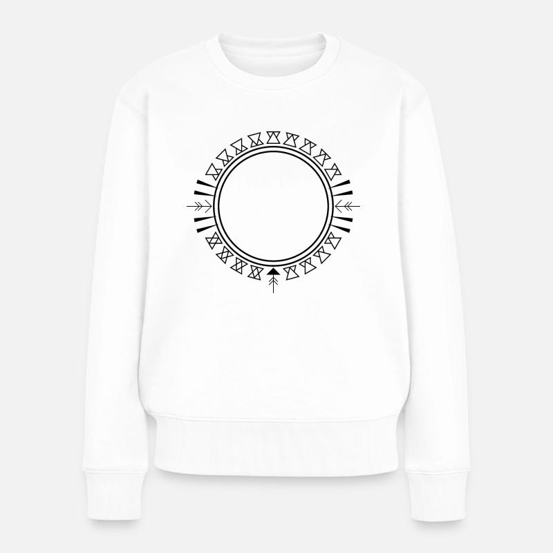 Aztèques triangle ornement - Pull Premium bio Femme - blanc