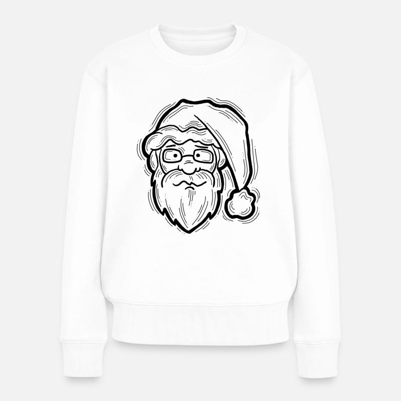 Weihnachtsmann - Frauen Premium Bio Pullover - Weiß