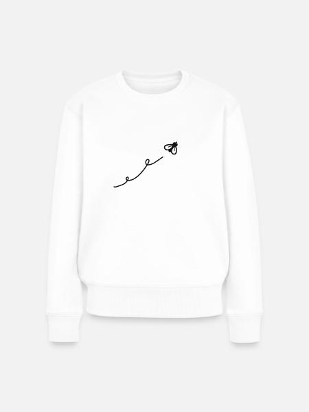 Fliege sumsum - Frauen Premium Bio Pullover - Weiß