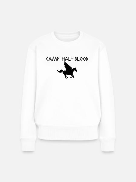 Camp-Grafik - Frauen Premium Bio Pullover - Weiß