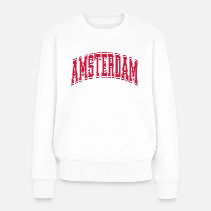 Amsterdam - Frauen Premium Bio Pullover - Weiß