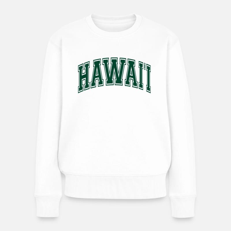 Hawaii - Frauen Premium Bio Pullover - Weiß