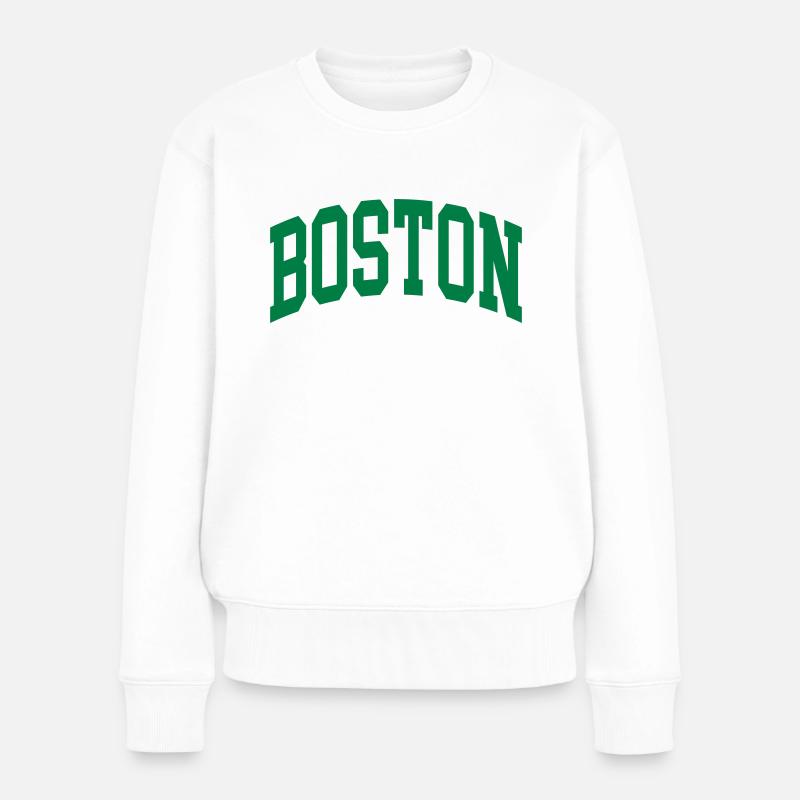 Boston - Frauen Premium Bio Pullover - Weiß