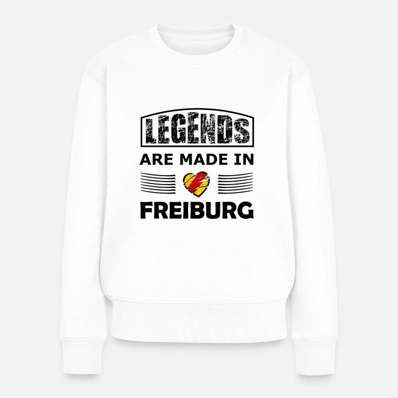 Legenden aud Freiburg - Frauen Premium Bio Pullover - Weiß