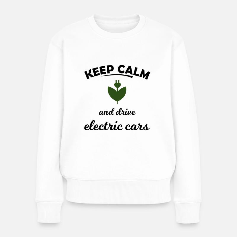 Die elektrischen Autos - Frauen Premium Bio Pullover - Weiß