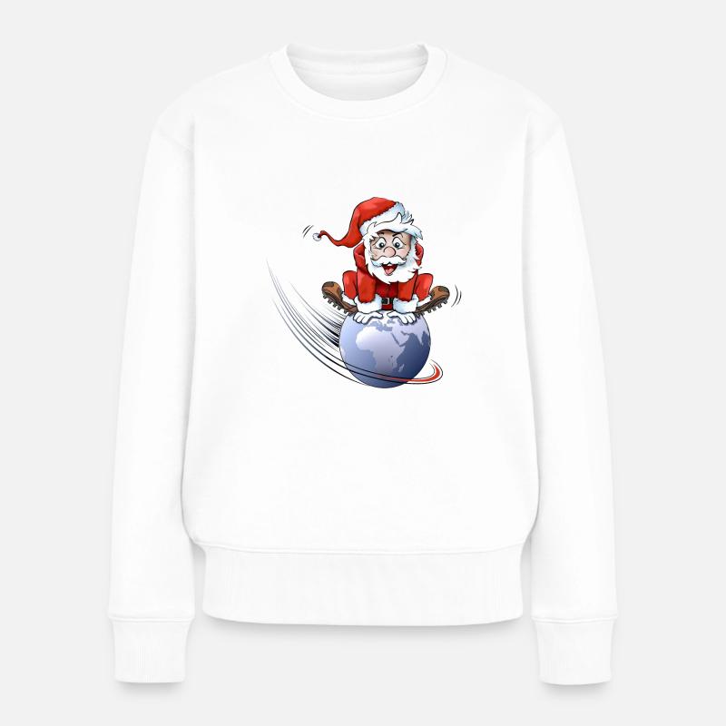 Santa Claus - Frauen Premium Bio Pullover - Weiß