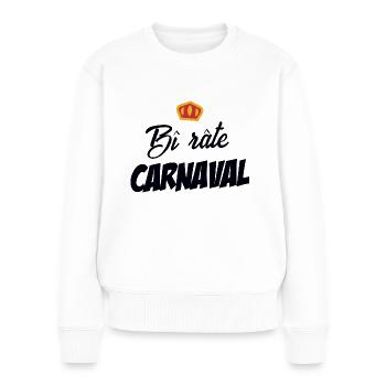 Bi rate Carnaval (noir) - Pull Premium bio Femme - blanc - Devant - Julia (174cm)