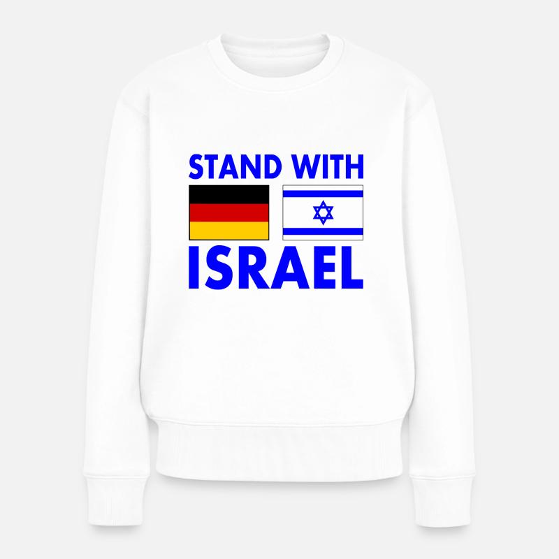 Israel - Frauen Premium Bio Pullover - Weiß