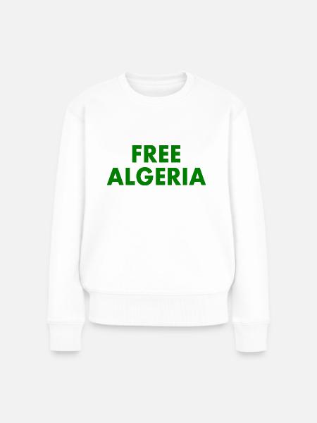 Algerien - Frauen Premium Bio Pullover - Weiß