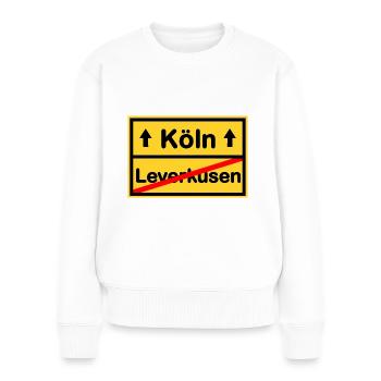 Nummer eins Köln - Frauen Premium Bio Pullover - Weiß - Vorne - Julia (174cm)