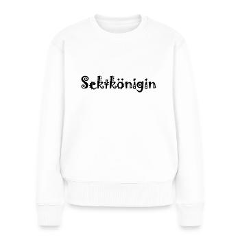 sektkönigin - Frauen Premium Bio Pullover - Weiß - Vorne - Julia (174cm)