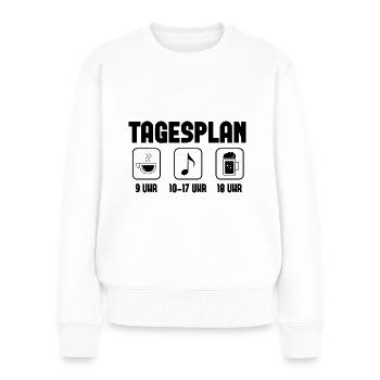 Tagesplan - - Frauen Premium Bio Pullover - Weiß - Vorne - Julia (174cm)