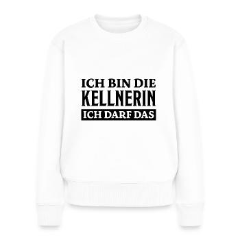 Kellnerin Spruch Kellner Beruf Kellnerin Geschenk - Frauen Premium Bio Pullover - Weiß - Vorne - Julia (174cm)
