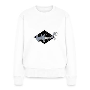 Geometric Hammerhead Shark - Women's Premium Organic Jumper - white - Front - Julia (174cm)