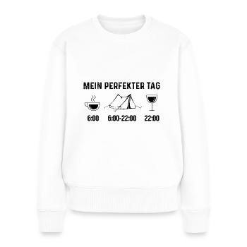 Mein Perfekt-Tag 1 - (2) - Frauen Premium Bio Pullover - Weiß - Vorne - Julia (174cm)