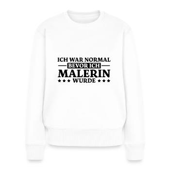 Malerin Spruch Malermeister Beruf Malerin Geschenk - Frauen Premium Bio Pullover - Weiß - Vorne - Julia (174cm)