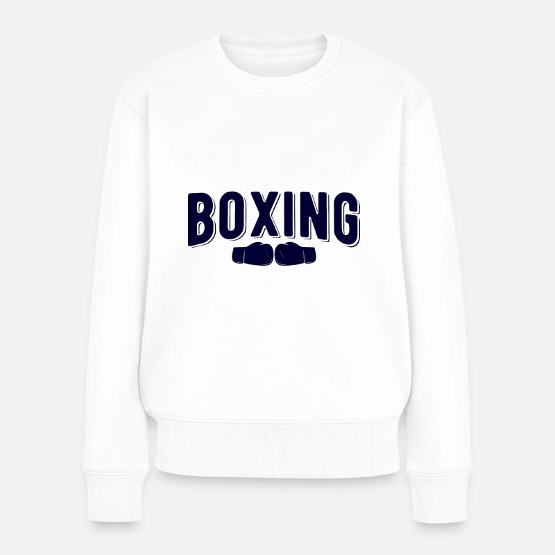 Boxsport Boxing - Frauen Premium Bio Pullover - Weiß