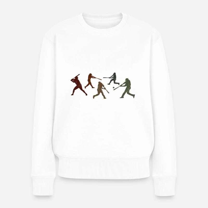 Baseball - Frauen Premium Bio Pullover - Weiß