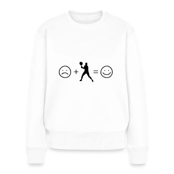 Smile Face and Tennis - (2) - Women's Premium Organic Jumper - white - Front - Julia (174cm)