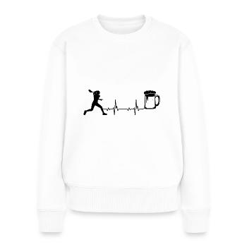 Heartbeat Beer and Tennis - - Women's Premium Organic Jumper - white - Front - Julia (174cm)