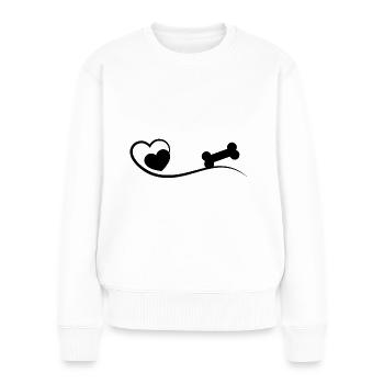 Heart and dog - (do) - Women's Premium Organic Jumper - white - Front - Julia (174cm)