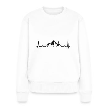 Heartbeat Mountain and Golf - - Women's Premium Organic Jumper - white - Front - Julia (174cm)