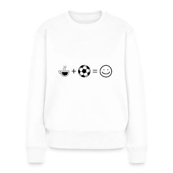 Café Smile Face et Football - - Pull Premium bio Femme - blanc - Devant - Julia (174cm)