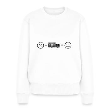 Smile Face und Fire Brigader - (2) - Frauen Premium Bio Pullover - Weiß - Vorne - Julia (174cm)