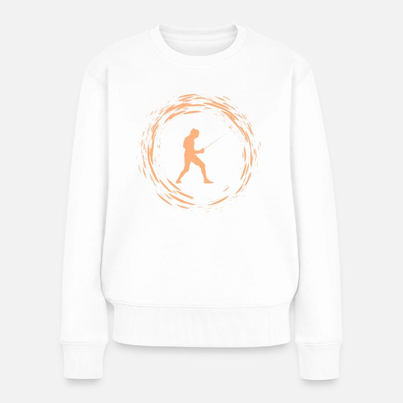 Fechten - Frauen Premium Bio Pullover - Weiß