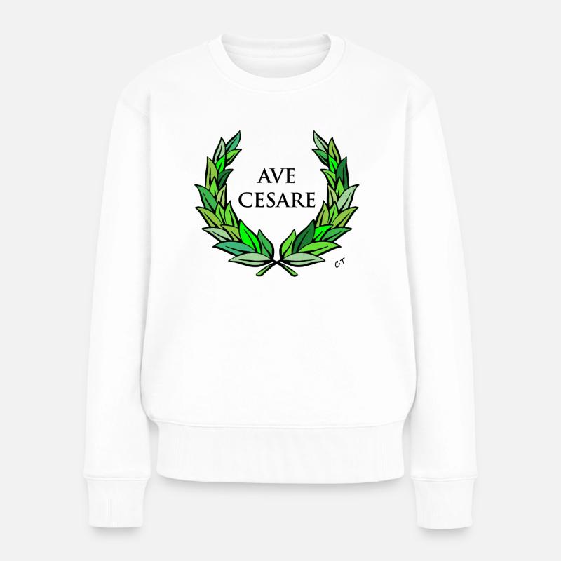 HABEN CAESAR - Frauen Premium Bio Pullover - Weiß