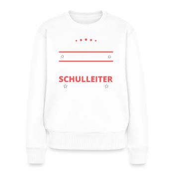 Cadeau de directeur - Deux types de... Concevoir - Pull Premium bio Femme - blanc - Devant - Julia (174cm)