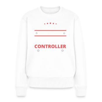 Controller Geschenk - zwei Arten von... Design - Frauen Premium Bio Pullover - Weiß - Vorne - Julia (174cm)