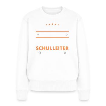 Cadeau de directeur - Deux types de... Concevoir - Pull Premium bio Femme - blanc - Devant - Julia (174cm)