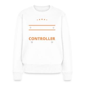 Controller Geschenk - zwei Arten von... Design - Frauen Premium Bio Pullover - Weiß - Vorne - Julia (174cm)