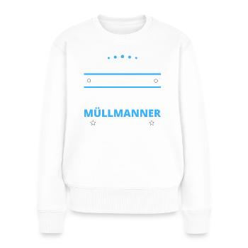 Cadeau Garbage Men - Deux Types de... Concevoir - Pull Premium bio Femme - blanc - Devant - Julia (174cm)